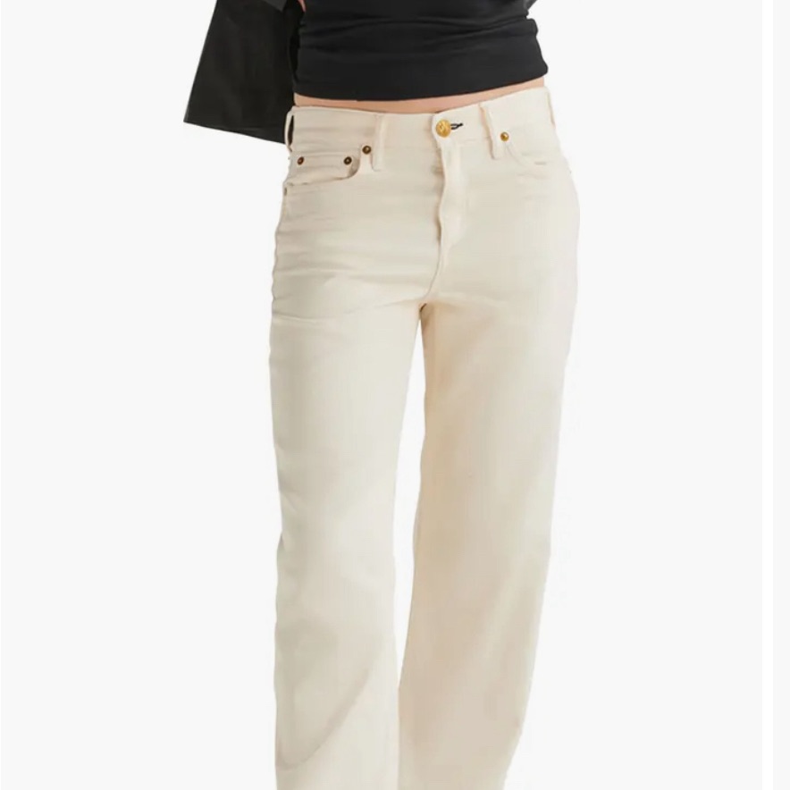 Rag & Bone Ecru Dre Loopback Boyfriend Jeans Nwt